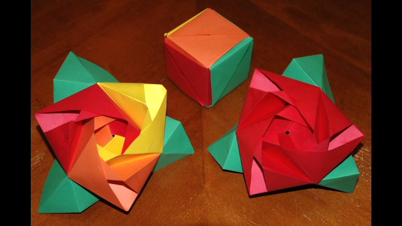 origami rose instructions with stem