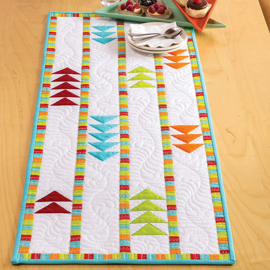 instructions for small flying geese ruler quilt in a day