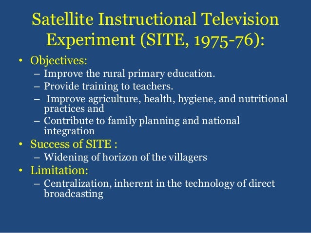 satellite instructional television experiment objectives