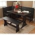 essential home 3 piece emily breakfast nook in pine instructions