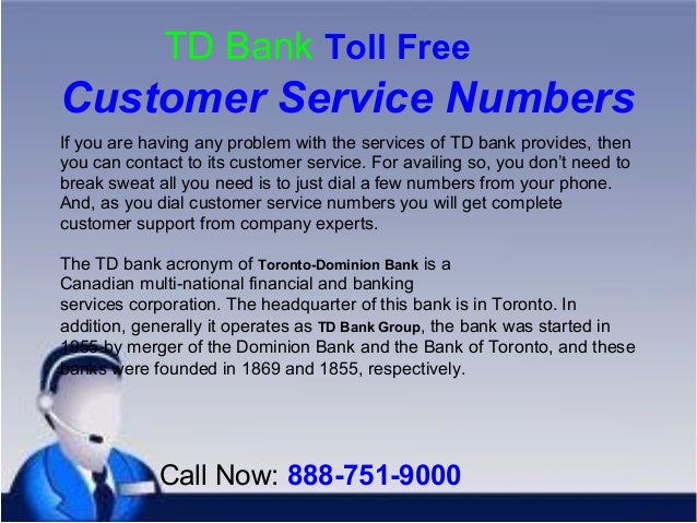 td bank instruction number